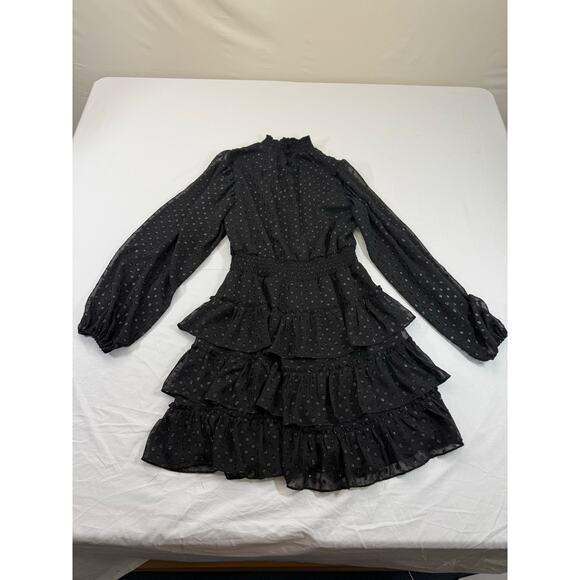 Express Black Ruffle Mini Dress – XS – Excellent Condition - Picture 2 of 8
